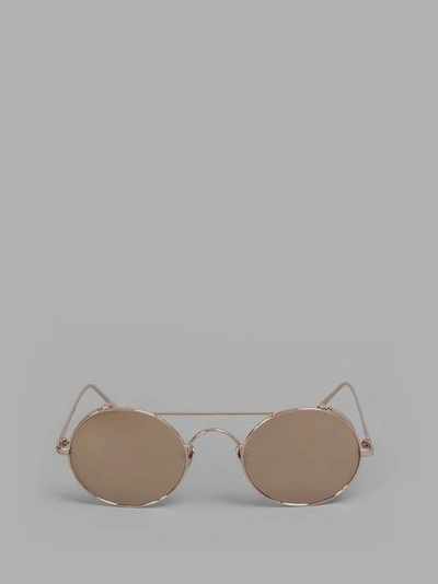 Linda Farrow Rose Gold Plated Sunglasses In 18 Carat Rose Rose Gold Plated Frame