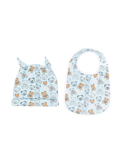 Moschino Babies' Teddy Bear-motif Two-piece Set In Blue