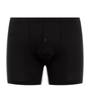 Hanro Men's Cotton Sensation Long-leg Boxer Briefs In Black