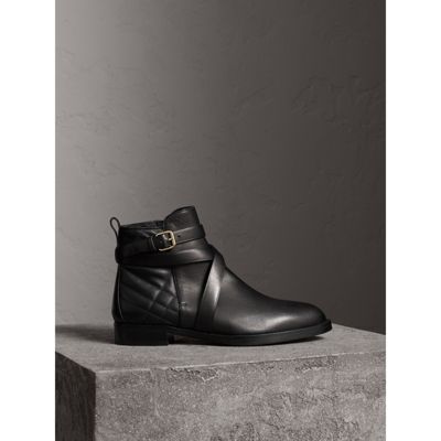 burberry leather ankle boots