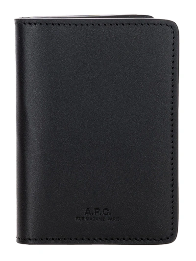 Apc A.p.c. Stefan Bifold Cardholder In Black