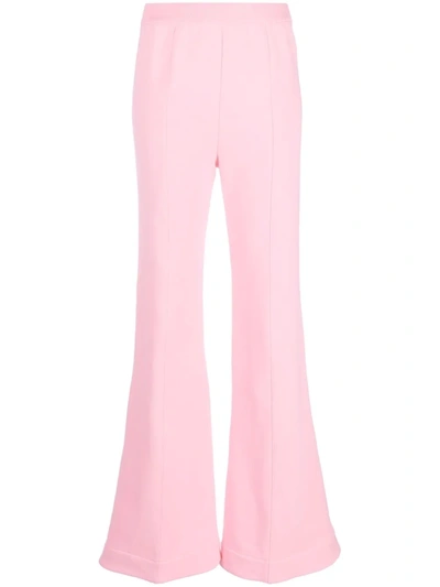 Az Factory Free To Organic Cotton And Seacell-blend Flared Pants In Baby Pink