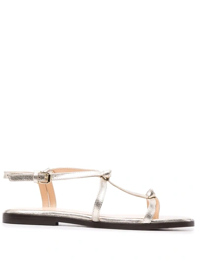 Tila March T-bar Strappy Sandals In Gold