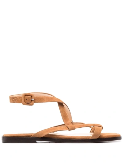 Tila March Origami Strappy Sandals In Nude