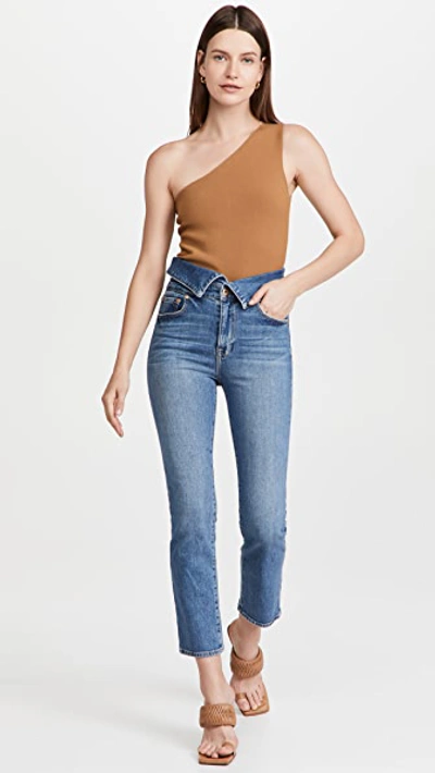 Jonathan Simkhai Standard River With Fold Over Waistband Straight In Half Moon Bay