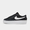 Nike Court Vision Alta Platform Leather Sneakers In Black