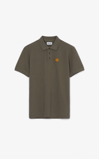 Kenzo Tiger Crest Polo In Bronze