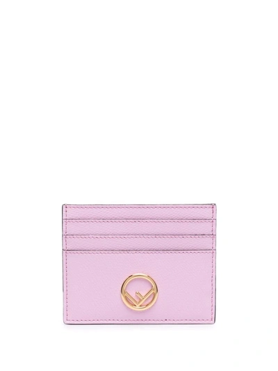 Fendi Women's Pink Leather Card Holder