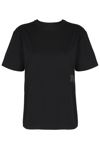 Alexander Wang Rubberised Logo Cotton T-shirt In Black