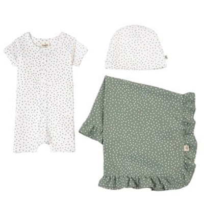 Buddy & Hope Dots Gift Set Green In White