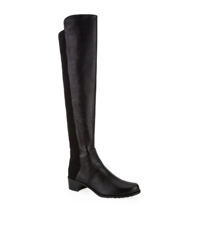 Stuart Weitzman Leather Reserve Over-the-knee Boots 40 In Black