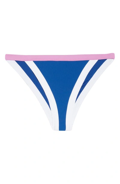 L*space Vacay Classic Bikini Bottom In Rosebud  White  & Indigo