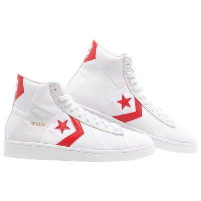 Converse Summer Drip Pro Leather High Top Casual Shoes In White/university Red/white