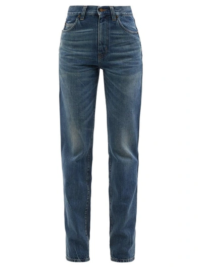 Saint Laurent 60s High-rise Straight-leg Jeans In Blue