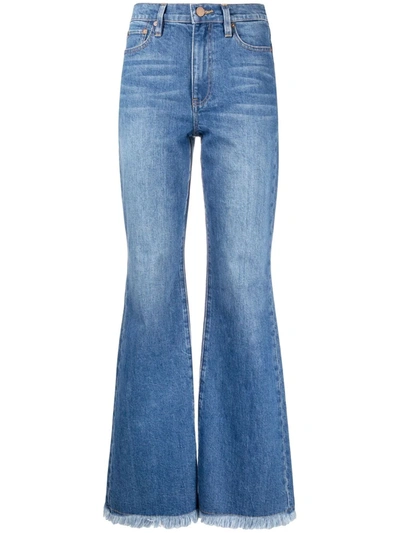 Alice And Olivia Gorgeous High Rise Flare Jeans In Best Intention