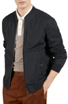 Ted Baker Bars Canvas Jacket In Navy