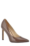 Nine West Tatiana Pointed Toe Pump In Maple Patent