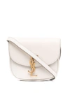 Saint Laurent Kaia Ysl Monogram Leather Crossbody Bag In Latte