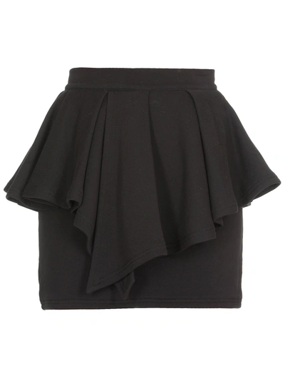 Alexandre Vauthier Asymmetric Ruffled Skirt In Black