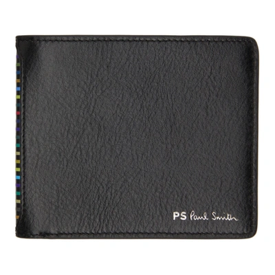 Ps By Paul Smith Ps Stripe Wallet In Black