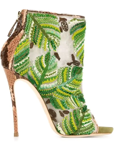Dsquared2 Embroidered Boots In Green