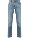 7 For All Mankind Light-wash Straight Leg Jeans In Intrepid