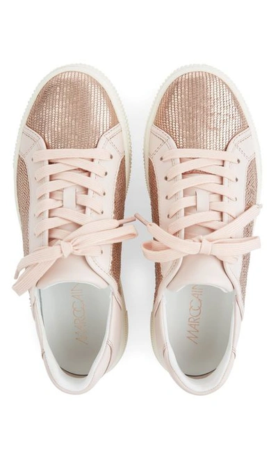 Marc Cain Trainers Pastel Pink Leather With Rosegold Sheen |