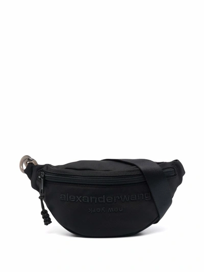 Alexander Wang Embroidered-logo Belt Bag In 黑色