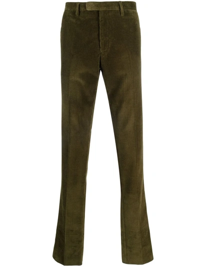 Boglioli Press-crease Corduroy Trousers In Green