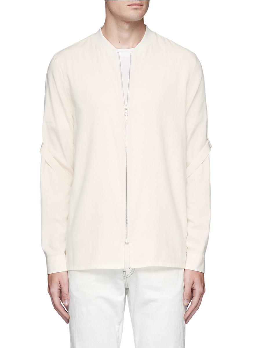 helmut lang long sleeve bomber shirt