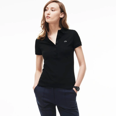 Lacoste Women's Slim Fit Stretch Piqué Polo Shirt - Black | ModeSens