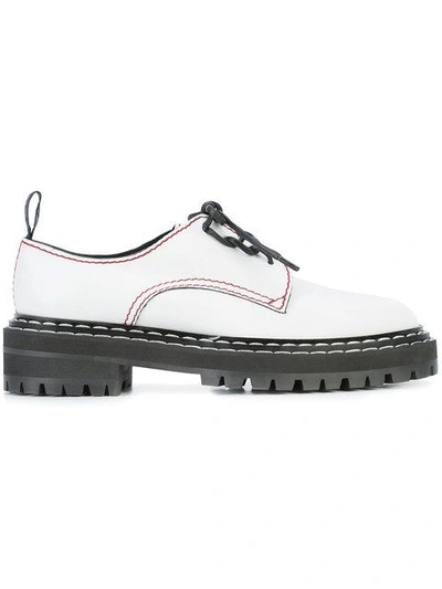 Proenza Schouler Contrast Stitched Brogues In White