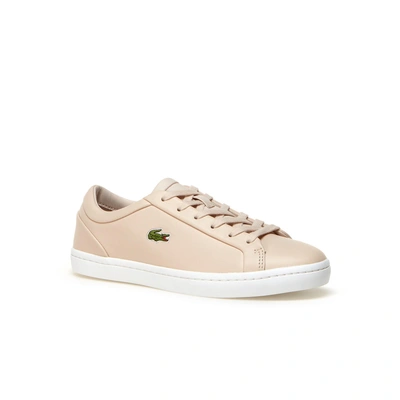 Lacoste Women's Straightset Lace Leather Sneakers In Light Pink | ModeSens