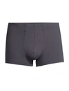 Hanro Cotton Superior Boxer Briefs In Coal Gray