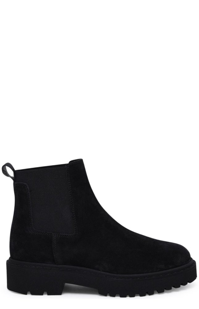 Hogan Chelsea Panelled Ankle Boots In Black