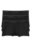 Calvin Klein 3-pack Micro Stretch Trunks In Black