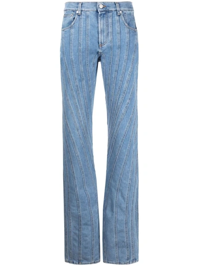 Mugler Relaxed Spiral Jeans Light Medium Blue