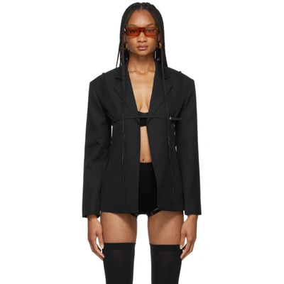 Jacquemus Black La Montagne 'la Veste Sauge' Blazer