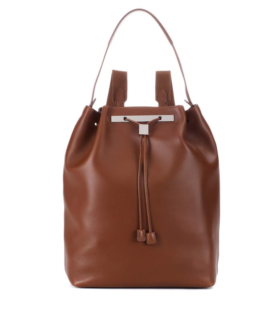 The Row Backpack 11 Leather Backpack In Brown | ModeSens