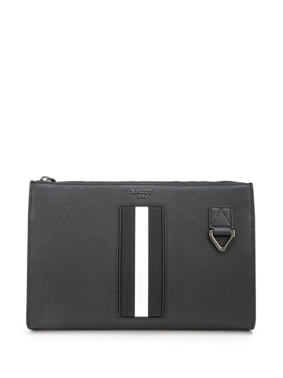 Bally Makid Leather Clutch Bag In Black