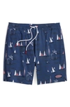 Vineyard Vines Chappy Stripe Swim Trunks In Sailing Moonshine