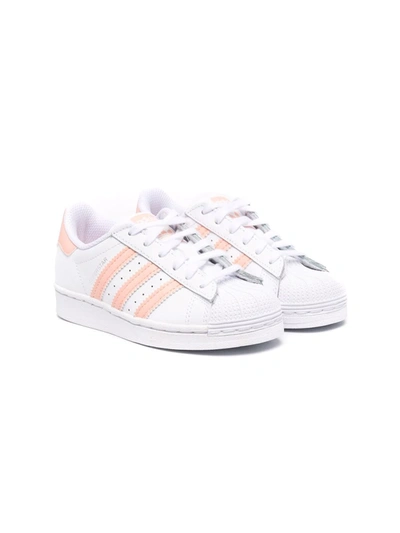 Adidas Originals Kids' Adidas Original Superstar Trainers In Leather In White