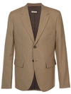 Marni Boxy Formal Jacket In Brown