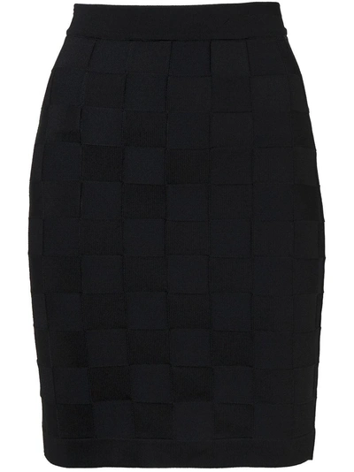 Balmain Check Pattern Skirt