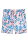 Vineyard Vines Chappy Stripe Swim Trunks In Bright Peach