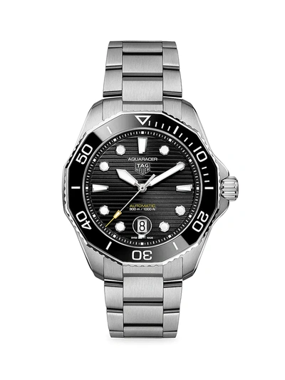 Tag Heuer Aquaracer Professional 300 Stainless Steel Bracelet Watch In Aqua / Black