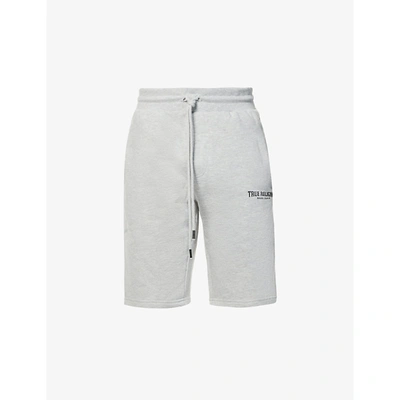 True Religion Logo-print Cotton-blend Shorts In Grey