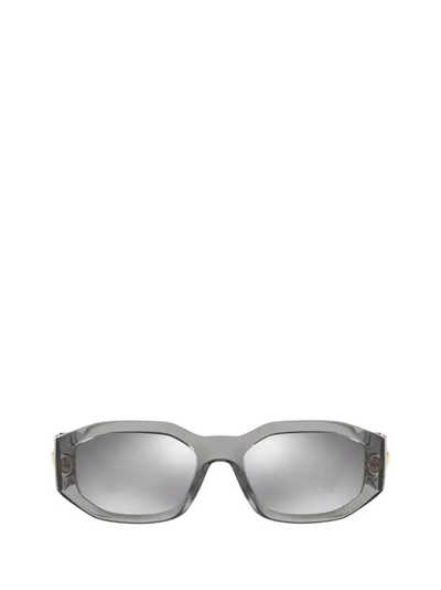 Versace Men's Clans Medusa Biggie Sunglasses In Transparent