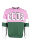 Gcds Colourblock Stripe Detail Logo Sweatshirt In Green