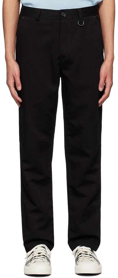 Burberry Black Linen-cotton Track Pants